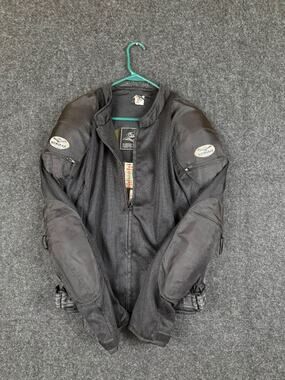 Choko Riding Gear Mesh Motorcycle Jacket Black Armor CE Pads Men's Large L